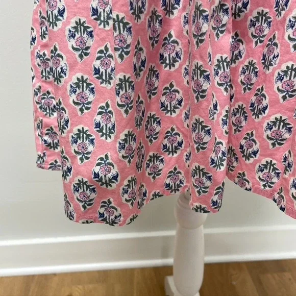 J Crew Printed Collared Mini Shirt Dress Womens 2 Coquette Teacher Girly Easter - Picture 4 of 14